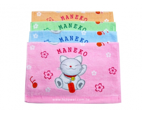 招財貓童巾